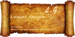 Lengyel Gaszton névjegykártya