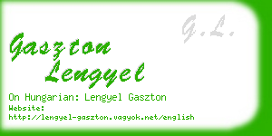 gaszton lengyel business card